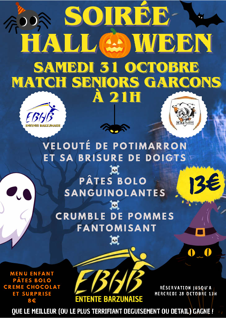 REPAS POUR HALLOWEEN - 31/10/2026